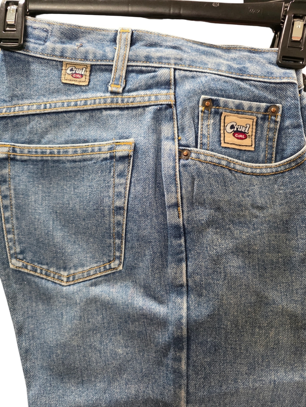 Cruel Girl Men's Blue Straight Leg Denim Jeans